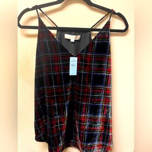 BNWT velvet tank (lined)